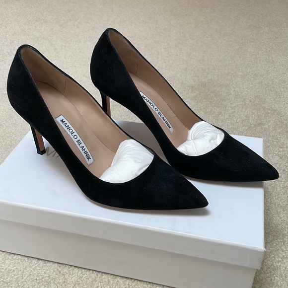 Worn once Manolo Blahnik BB90 suede pumps - Picture 2 of 5